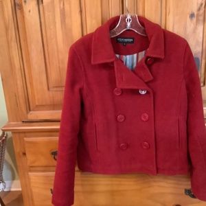 Steve Madden red wool jacket, size medium